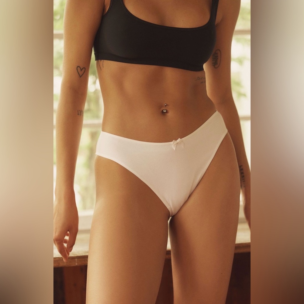 The LyreBird CottonCloud Bikini Briefs in Vanilla NEW